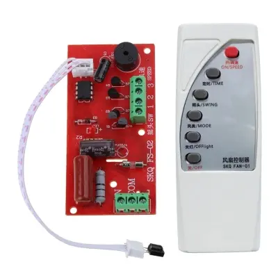 Picture of Universal Fan Remote Control Modified Board with Remote Control Mini Fan Circuit Board Control Motherboard Electric Table Fan Control Remote Switch Multicolor