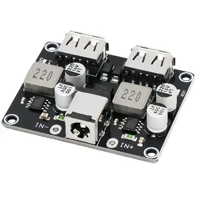 Picture of USB QC3.0 QC2.0 DC-DC Buck Converter Charging Step Down Module 6-32V 9V 12V 24V to Fast Quick Charger Circuit Board 5V 2-Channel 2 USB Output