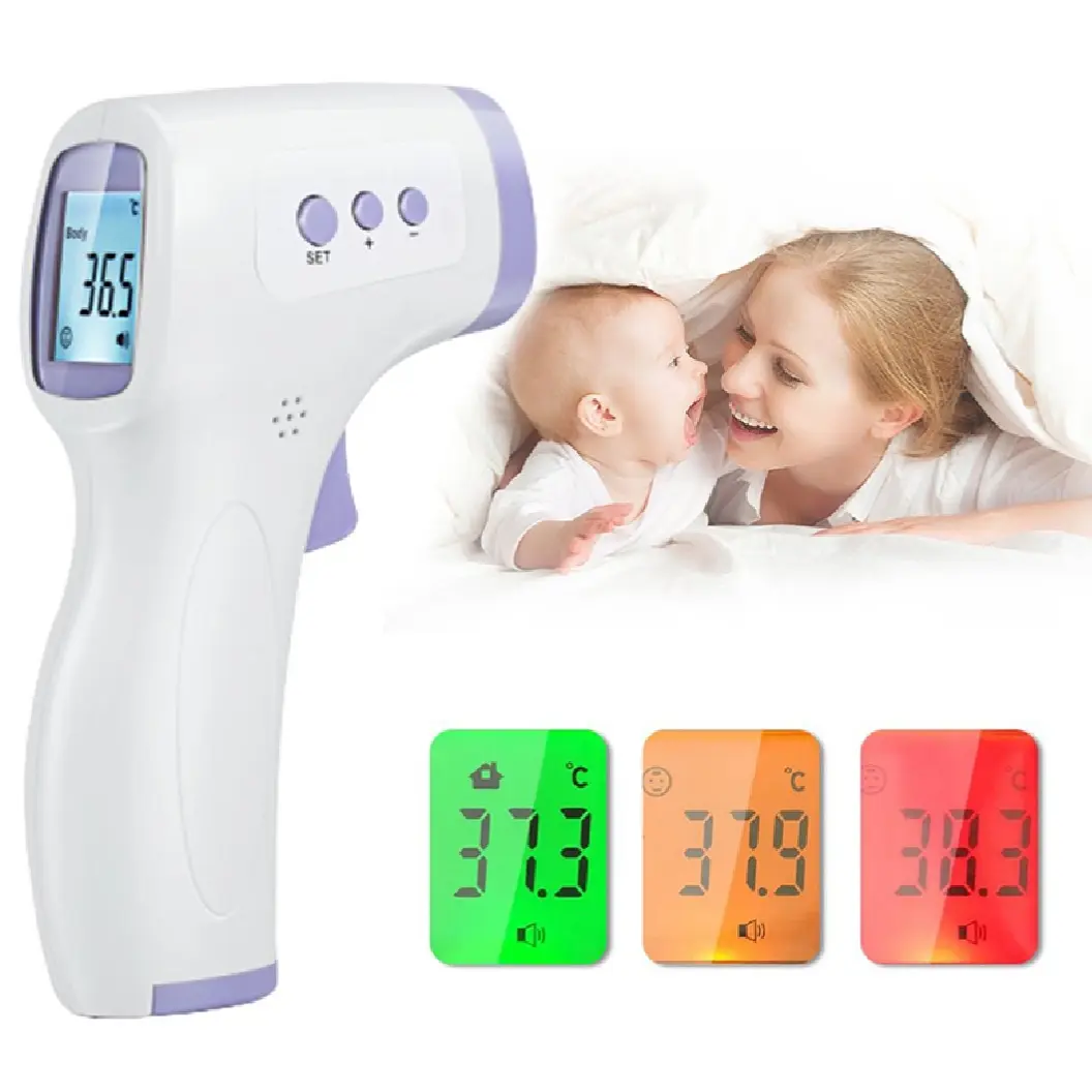 Picture of Medical Temperature Infrared Thermometer Forehead Digital Non-contact Thermomete LED Display Fever Measure Tool For Baby Adult Multicolor