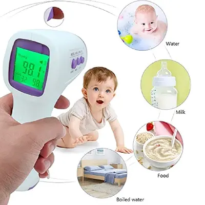 Picture of Medical Temperature Infrared Thermometer Forehead Digital Non-contact Thermomete LED Display Fever Measure Tool For Baby Adult Multicolor