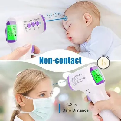 Picture of Medical Temperature Infrared Thermometer Forehead Digital Non-contact Thermomete LED Display Fever Measure Tool For Baby Adult Multicolor