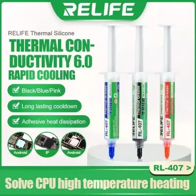 Picture of RELIFE RL-407 Thermal Silica CPU Cooling
Paste CPU PCB Electronic Components Cooling
General Thermal Silicone Silicone Paste 