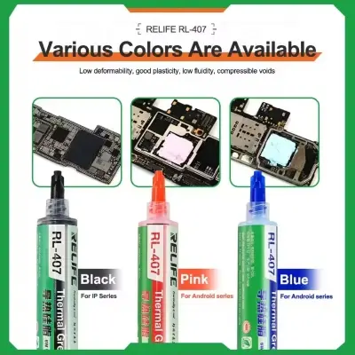 Picture of RELIFE RL-407 Thermal Silica CPU Cooling
Paste CPU PCB Electronic Components Cooling
General Thermal Silicone Silicone Paste 