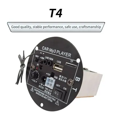 Picture of TDA2003 20W FM Radio & BT Music Player Mini Home Amplificador Speaker with Card-Plug Bass Tweeter 12V Voltage Accessories Black