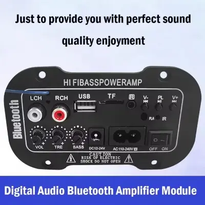 Picture of 5 in1 Speaker Amplifier Board Diy Digital Stereo Amplifier Auto Subwoofer Module TF Card USB 25-30w Bluetooth Hifi Bass Power Amp Black
