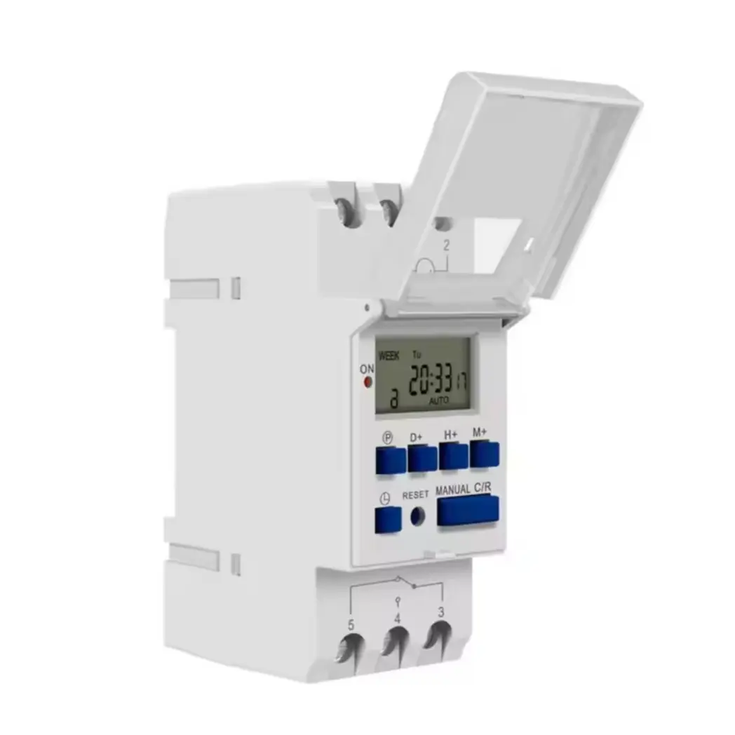 Picture of Din Rail Mount Weekly 7 Days Programmable Digital TIME SWITCH Relay Timer Control 12V 24V 220V Similar THC15A DHC15A Multicolor