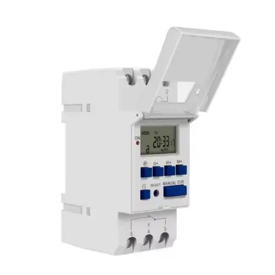 Picture of Din Rail Mount Weekly 7 Days Programmable Digital TIME SWITCH Relay Timer Control 12V 24V 220V Similar THC15A DHC15A Multicolor