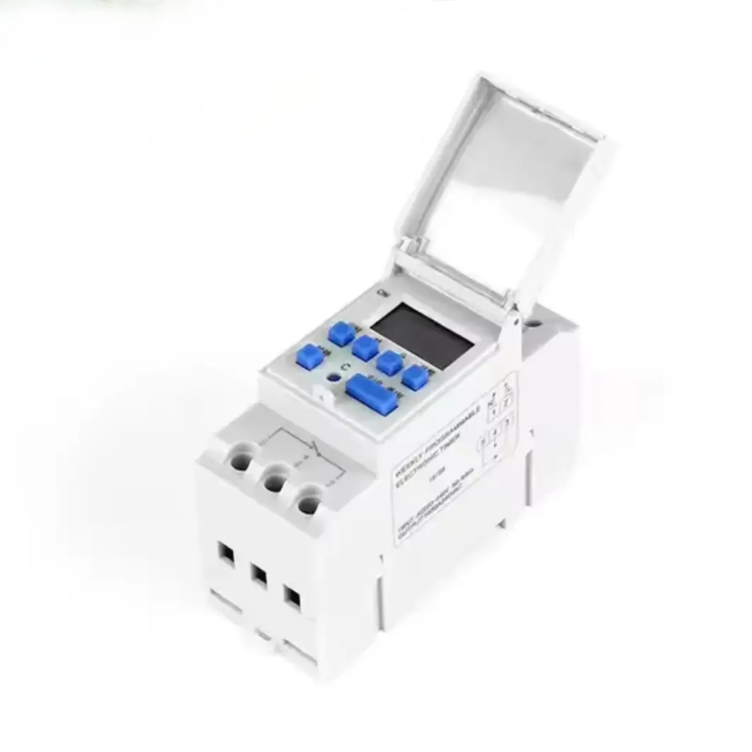 Picture of Din Rail Mount Weekly 7 Days Programmable Digital TIME SWITCH Relay Timer Control 12V 24V 220V Similar THC15A DHC15A Multicolor