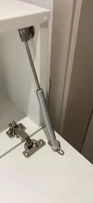 Picture of Hydraulic Gas Strut, 100N / 10kg, Silver, Front, Cabinet Door Shock Absorber, Kitchen Cabinet Soft Close Flap Spring 