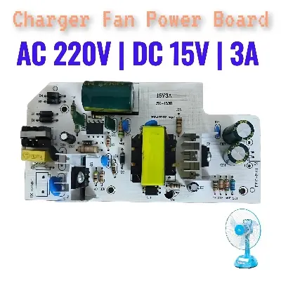 Picture of SX-1530 Rechargeable Fan Power Board 15V 3A For 12V Battery Walton Sunca Super Star Defender Click Vision Charger Fans 