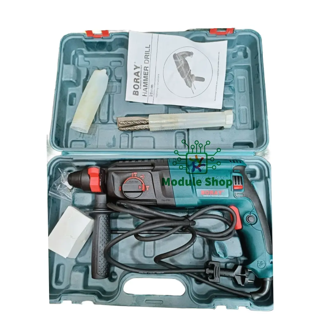 Picture of BORAY Rotary Hammer Drill Machine AC 220v 20-22mm Professional Hammer Mode Knife Mode Heavy Duty Hammer Drill Machine For Drilling Wall
 Wood Plastic Multicolor