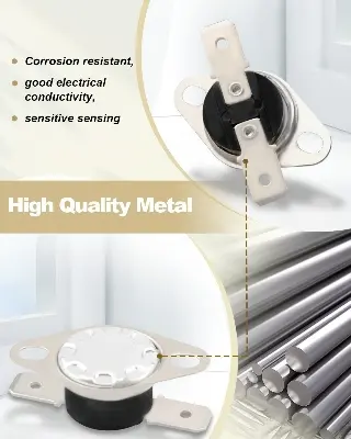 Picture of Temperature Control Switch KSD201 110-0 Suitable for GE JES1657SMSS Microwave Thermostat Multicolor