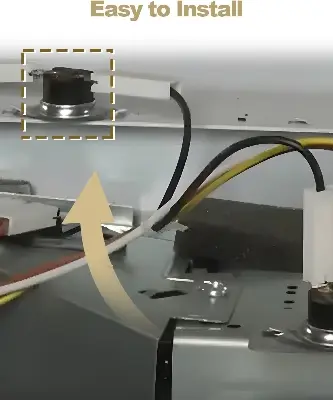 Picture of Temperature Control Switch KSD201 110-0 Suitable for GE JES1657SMSS Microwave Thermostat Multicolor