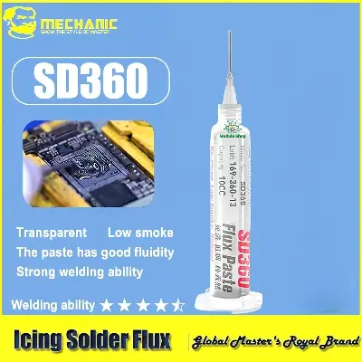 Picture of Mechanic SD360 Icing Solder Flux Paste No-clean Transparent Welding Paste Flux With Push Rod for PCB SMD BGA Soldering Tools Multicolor