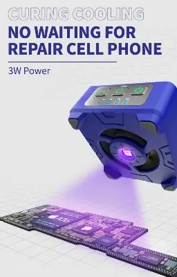 Picture of MECHANIC CUV-3 Rechargeable UV Curing Lamp and Cooling

Fan Heat Dissipation built-in 800mah Battery for Mobile Phone Tablet

Motherboard Green Oil Curing Repair Tools Multicolor