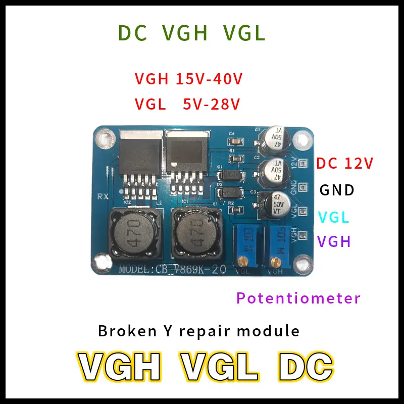 Picture of VGH VGL DC Module Repair LCD Panel Broken Y Color Abnormal Horizontal Line LCD Screen Technical Modification DC Small Board Multicolor