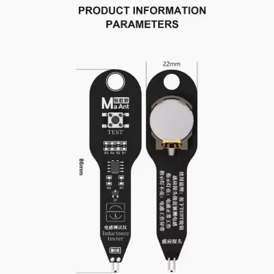 Picture of MaAnt Inductance Tester Motherboard Coil Tester Inductor Detector Repair Tool Electromagnetic Induction Quick Fault Check M093, Black