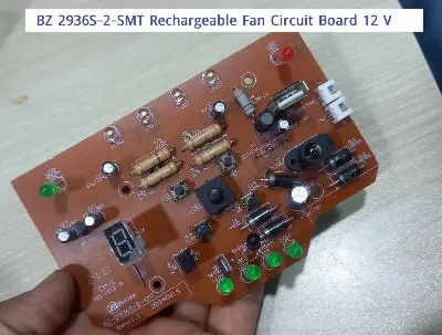 Picture of KN-2936S-2-SMT Rechargeable Fan Circuit Board LED Speed Display Battery Protection For 12V Battery Charger Fan Over Voltage Discharge Protection  For Kennedy Defender Sunca Charger Fan Multicolor