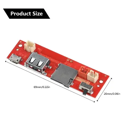 Picture of V109 5V Audio Circuit Board With Wires
Bluetooth Compatible Module Amplifier Board FM Radio 3W~5W DIY
Module With Battery Charging Port Micro USB Multicolor