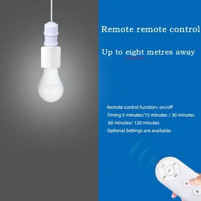 Picture of E27 60W Wireless Remote Control Smart Timer Switch 85V-265V Lamp Holder Multi Light Switch Baby Room Bedroom Home Smart Timer Switch Multicolor