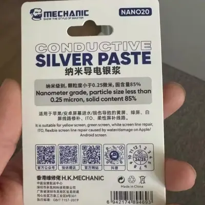 Picture of MECHANIC NANO20 Nano Conductive Silver Paste for iPhone Android Phone Repair Flexible Screen Circuit Repair ITO Silver Paste Multicolor