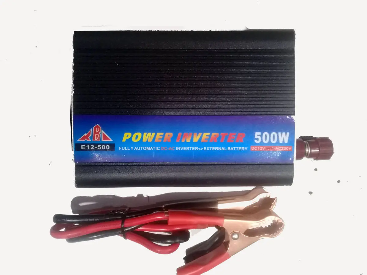 Picture of Power Inverter DC 12V to AC 220V 500W 12V Power Source From Car Solar 12V Battery Used in LED Lamp LED TV Laptop PC 500W