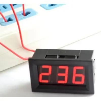 Picture of Digital AC Voltmeter RED 0.56 inch LED Display 70v-500v For SDB DB MB Control Panel Measuring Live AC Voltage Red