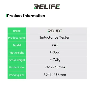 Picture of RELIFE XA5 Motherboard Coil Tester Inductor Detector Tool for PC Repair Electromagnetic Induction Quick Fault Check Multicolor