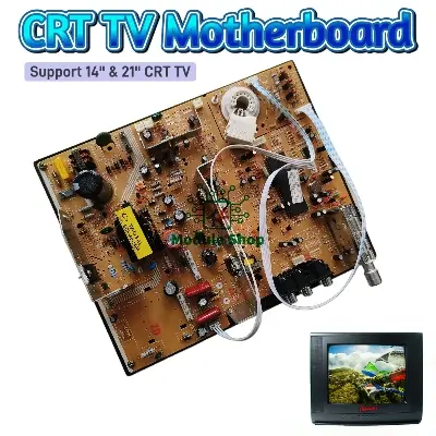 Picture of CRT TV Motherboard 14-21 inch AC 220V High-Definition Digital Color TV Driver Board Analog Box TV Core Board PAL NTSC SECAM part with Sensor Keypad IR Receiver Remote 14-21 CRT TV MB