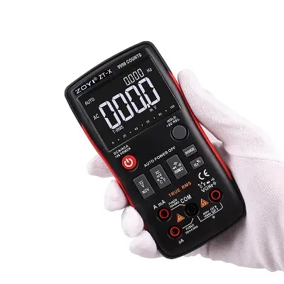Picture of ZT-X is a professional multimeter with easy-to-access buttons for students, electricians and maintenancers. CAT II 600V, TRUE-RMS multimeter that includes an easy-to-use interface with buttons, A lighting screen of 3 kinds of displays,  One-hand operation Multicolor