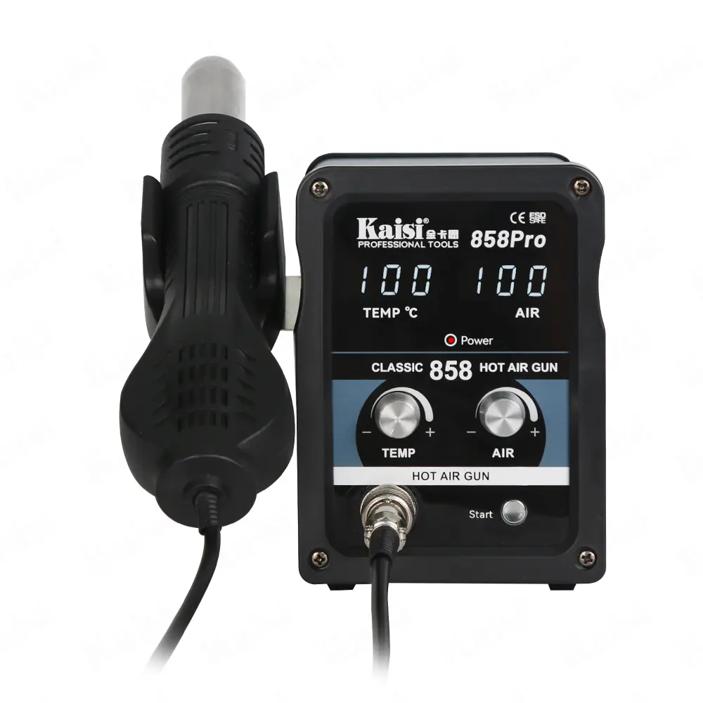 Picture of Kaisi 858 Pro Heat Gun Hot Air Gun Hot air Rework Station Micr for Phone Repair Multicolor