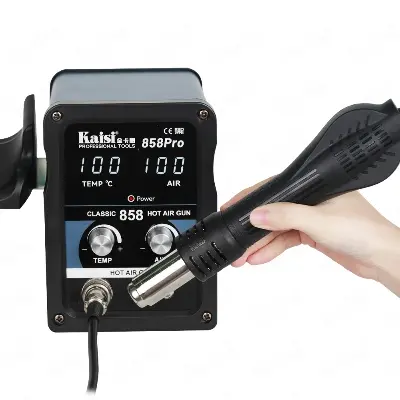 Picture of Kaisi 858 Pro Heat Gun Hot Air Gun Hot air Rework Station Micr for Phone Repair Multicolor
