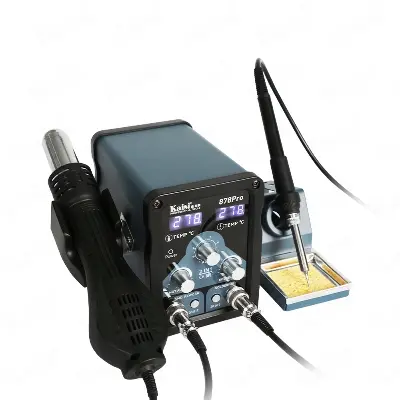 Picture of Kaisi 878 Pro 220V 2 in 1 Hot Air SMD Rework Station Soldering Station Maintenance System for Specially Made for Mobile CPU Rework Multicolor