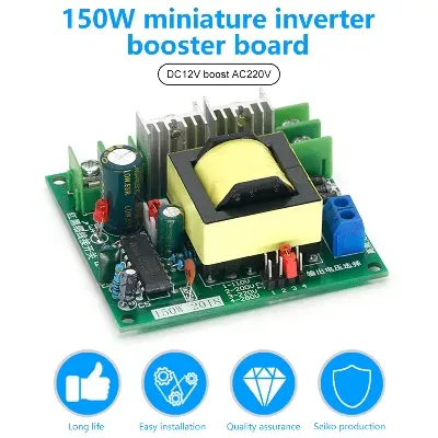 Picture of DC-AC Boost Inverter 12V to 220V Step UP Power Supply Module Inverse Converter Booster Module Voltage Power Regulator 150W 150W