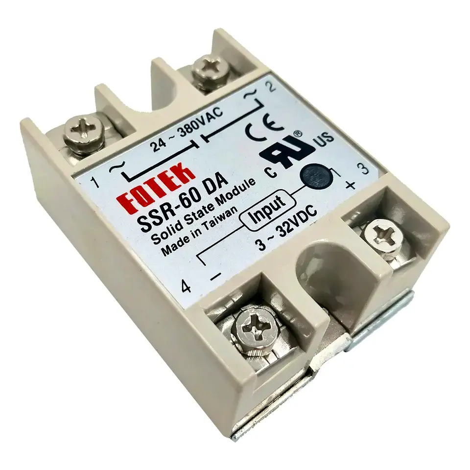 Picture of SSR-60DA Fotek Solid State Relay Module 3-32V Input 24-480V Output 60A SSR-60DA 60A