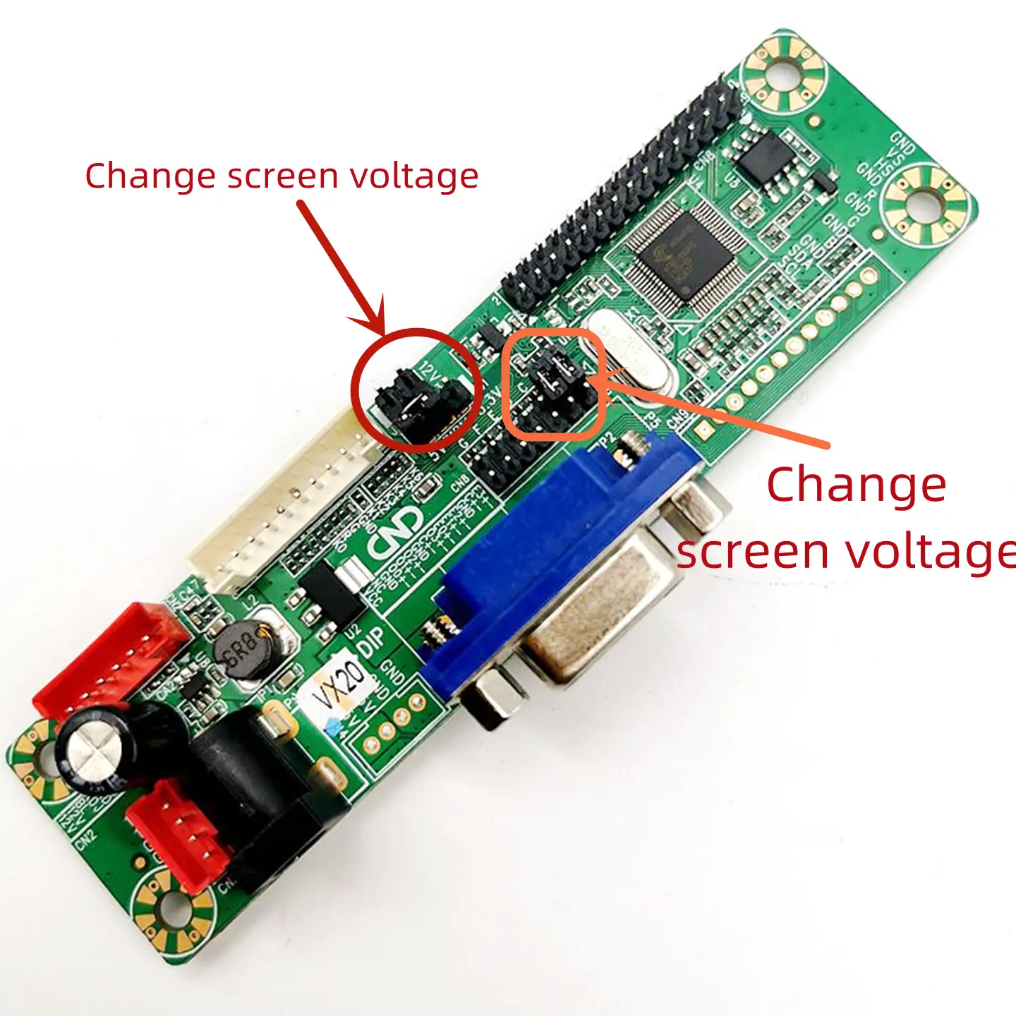 Picture of Laptop Display Monitor Combo Pack MT169 1ch 6bit 40 Pin 25mm LVDS 5 Key Manu Button Keypad Supply 12V 5A  Support VGA Input 40 Pin LVDs 1366x768 & 1024x600 Resolution combo