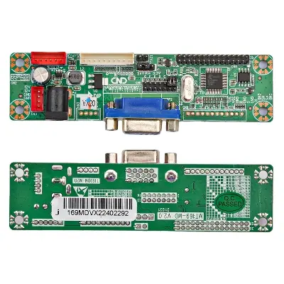 Picture of Laptop Display Monitor Combo Pack MT169 1ch 6bit 40 Pin 25mm LVDS 5 Key Manu Button Keypad Supply 12V 5A  Support VGA Input 40 Pin LVDs 1366x768 & 1024x600 Resolution combo