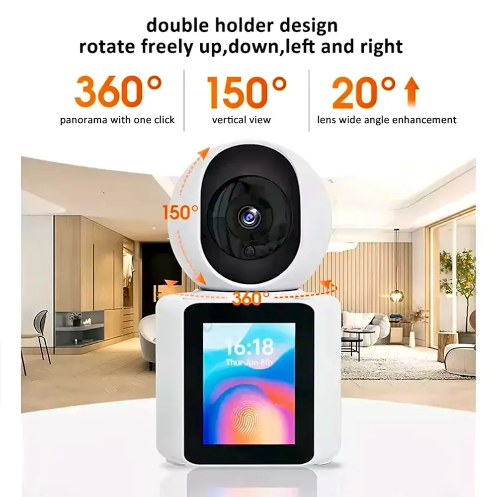Picture of Video Calling 4G/WiFi PTZ Indoor Security Camera 1080P Full HD,AI Auto Tracking,2.8inch HD Display and Two-Way Video Calling, Human/Pet AI Ideal for Baby Monitor/Pet Camera/Home Video IP