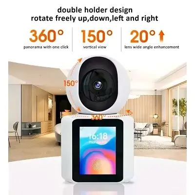 Picture of Video Calling 4G/WiFi PTZ Indoor Security Camera 1080P Full HD,AI Auto Tracking,2.8inch HD Display and Two-Way Video Calling, Human/Pet AI Ideal for Baby Monitor/Pet Camera/Home Video IP