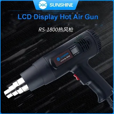 Picture of Sunshine RS-1800D Digital Temperature Display 1800W Hot Air Gun Heat Gun Hot Air Blower High Low Adjustable Temperature Control For Mobile Repair Multicolor