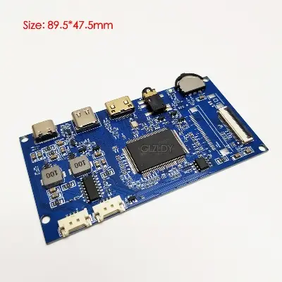 Picture of Laptop Display Driver eDP 30 Pin 0.5mm 1366x768 Mini HDMI Type-C EDP Driver Board EDP Signal Screen Controller Board Portable LED LCD Display Board+LVDs+Type C