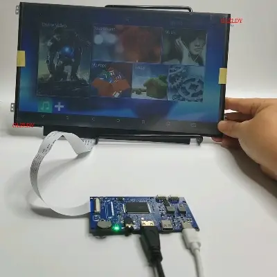 Picture of Laptop Display Driver eDP 30 Pin 0.5mm 1366x768 Mini HDMI Type-C EDP Driver Board EDP Signal Screen Controller Board Portable LED LCD Display Board+LVDs+Type C
