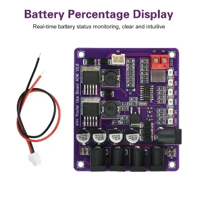 Picture of Mini Router Uninterruptible Power Supply Board 12.6V Battery Charging Board 3S Lithium Battery
Input 5V/9V/12V Output 40W DC UPS for Router Onu CCTV DVR XVR Multicolor