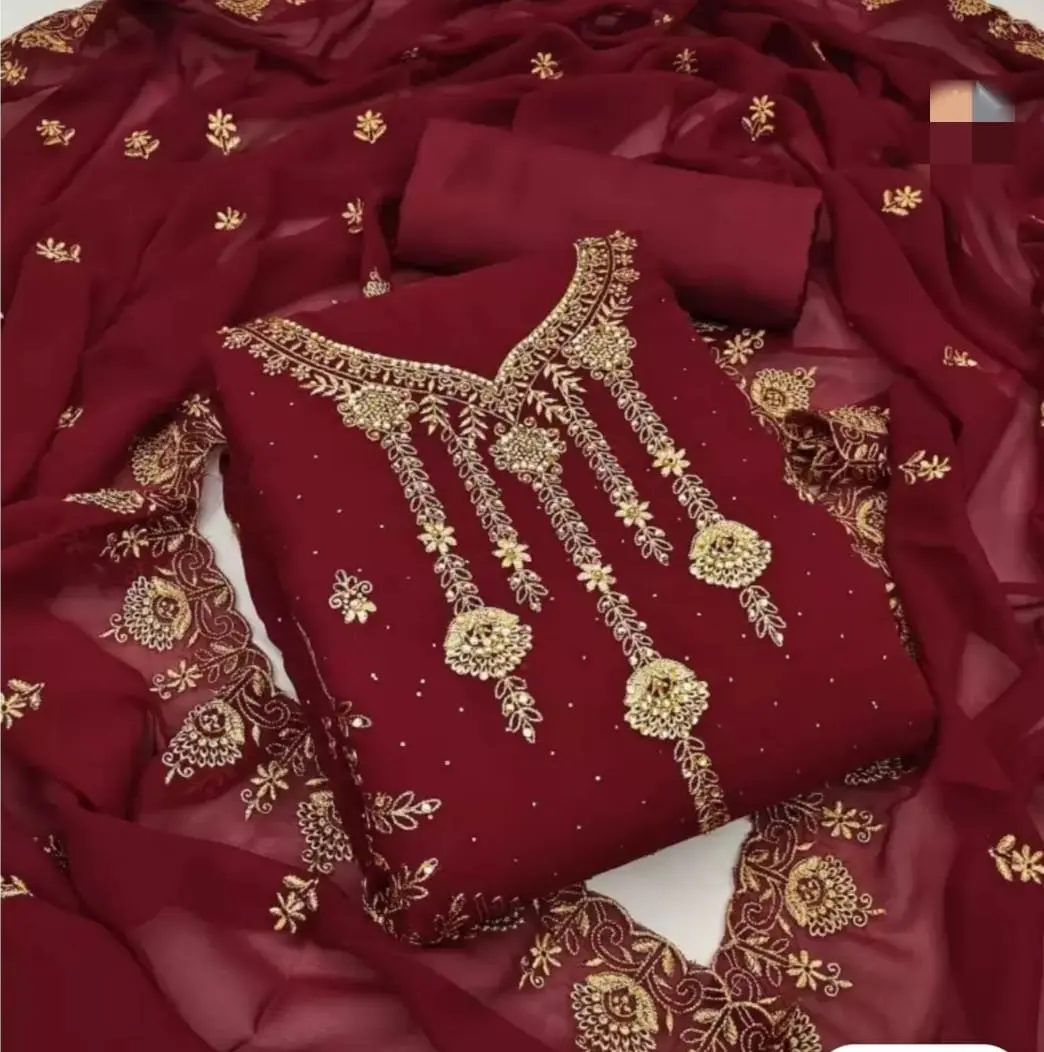 Picture of Embroidary Georjet Three Piece