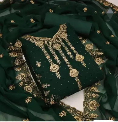 Picture of Embroidary Georjet Three Piece