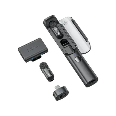 Picture of BOYA Magic-03 World's 1st Al-PoweredTransformable Wireless Microphone for Type c& Camera Device's