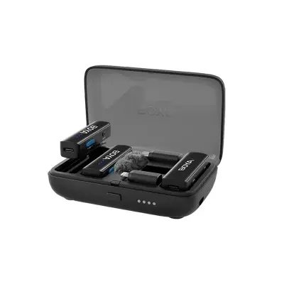 Picture of BOYA BOYALINK 2.0 Upgraded 3-in-1 Compact Wireless Microphone, 2 Level Noise Cancelling, 300 Meter range, 30 hours