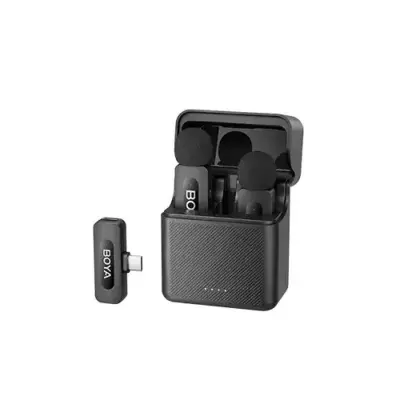 Picture of BOYA BY-V30 2.4 GHz Dual-Channel Wireless Microphone (2RX, 1TX) for Type C Device