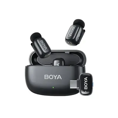 Picture of BOYA mini-12-B The World's Tiniest Wireless Microphone (2RX, 2TX) for Android & IOS Devices