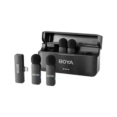 Picture of BOYA BY-V4U 4-Channel Mini Wireless Microphone with Noise Cancellation